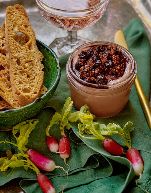 Chicken Liver Paté with Blueberry Mostarda