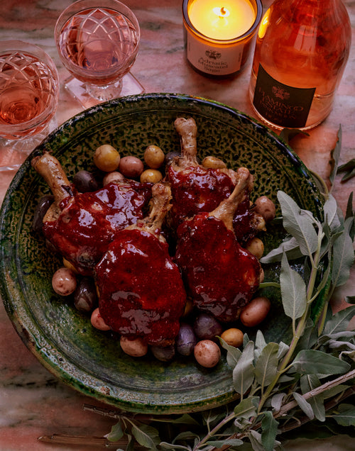 Duck Confit with Mulberry Gastrique