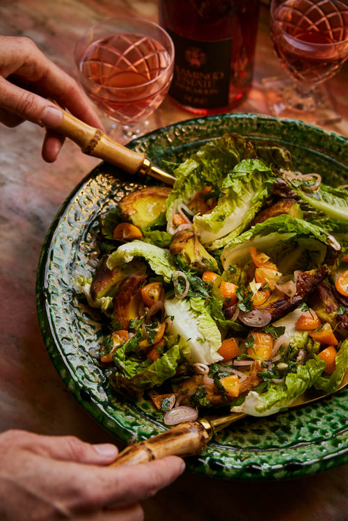 Little Gems Salad with Kumquat Relish Vinaigrette