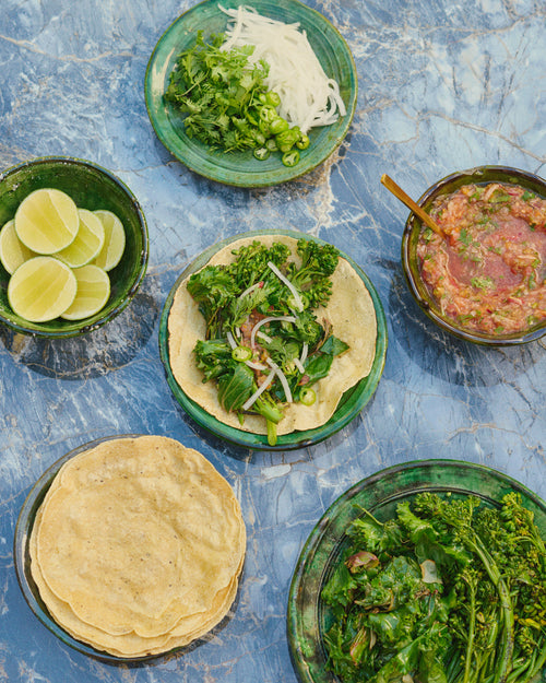 Charred Broccoli and Kale Tacos