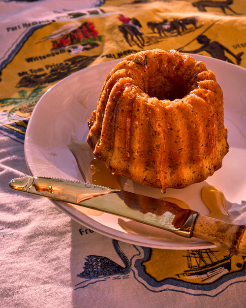 Gluten Free Meyer Lemon,  Rosemary & Poppyseed Cake