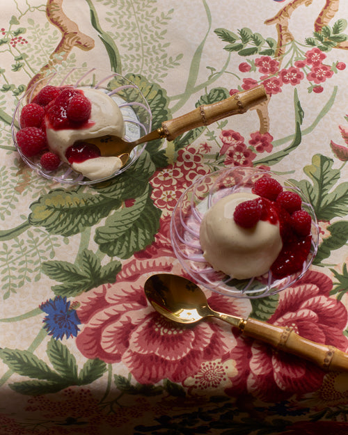 Panna Cotta with Raspberries and Manuka Honey