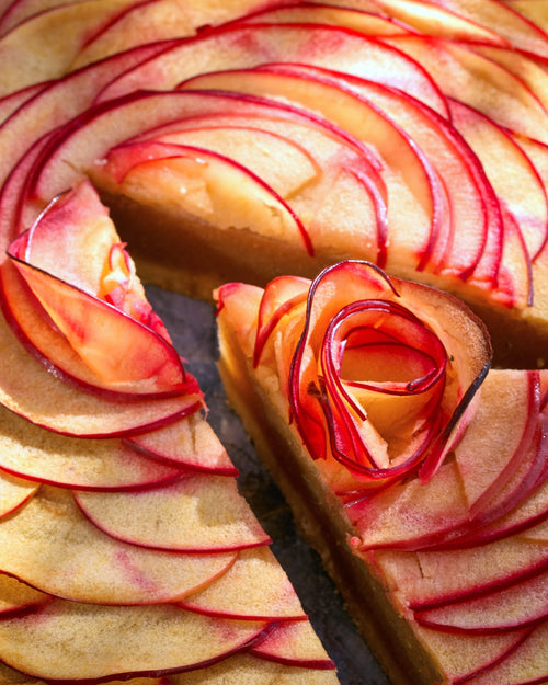 Arkansas Black Apple Tart with Yuzu Glaze