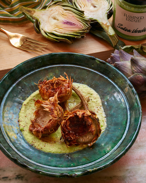 Fried Artichokes & Salsa Verde