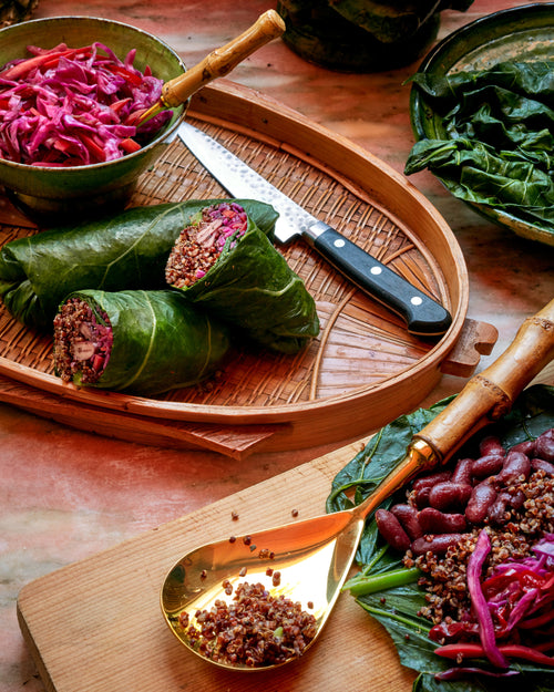 Pickled Collard Greens Wrap with Red Beans & Quinoa