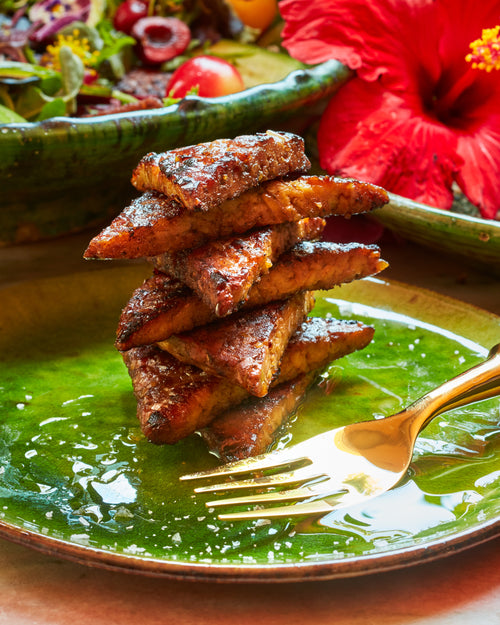 Hibiscus Tamarind Tempeh Bake with Mint