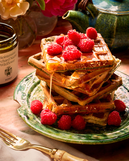 Spirulina & Zucchini Waffles