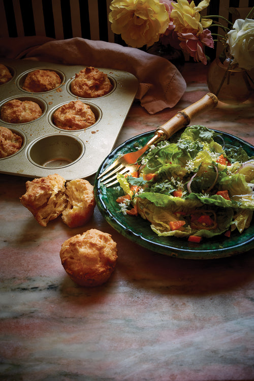 Gougères & Little Gems with Kumquat Relish Vinaigrette