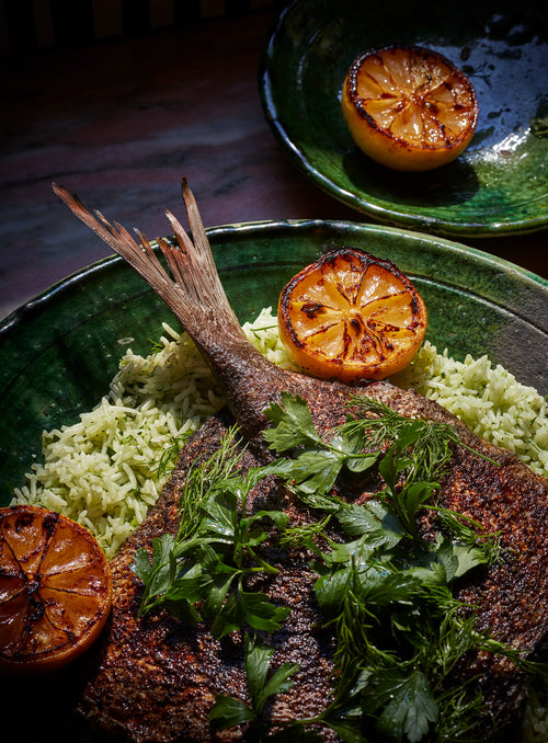 Al Pastor Snapper with Herbed Rice