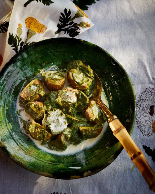 Saag Aloo: Diwali Greens with Baby Potatoes