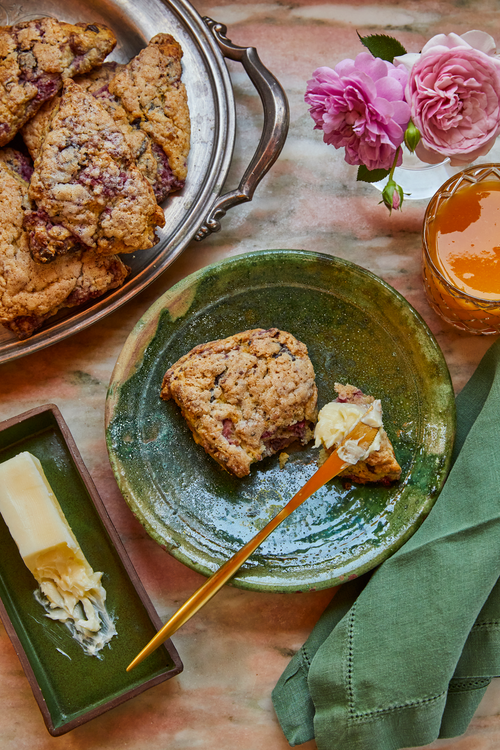 Raspberry-Chocolate Chunk Scones