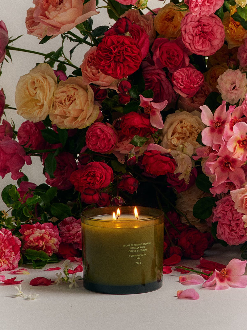 Night Blooming Jasmine & Damask Rose XL Candle - Flamingo Estate