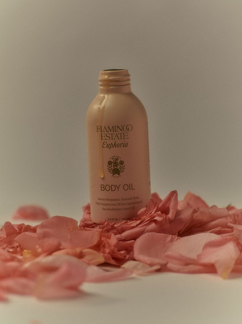 Damask Rose & Bergamot Body Oil - Flamingo Estate