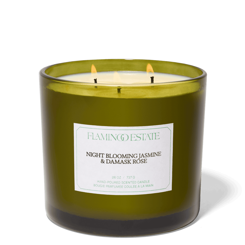 Night Blooming Jasmine & Damask Rose XL Candle - Flamingo Estate