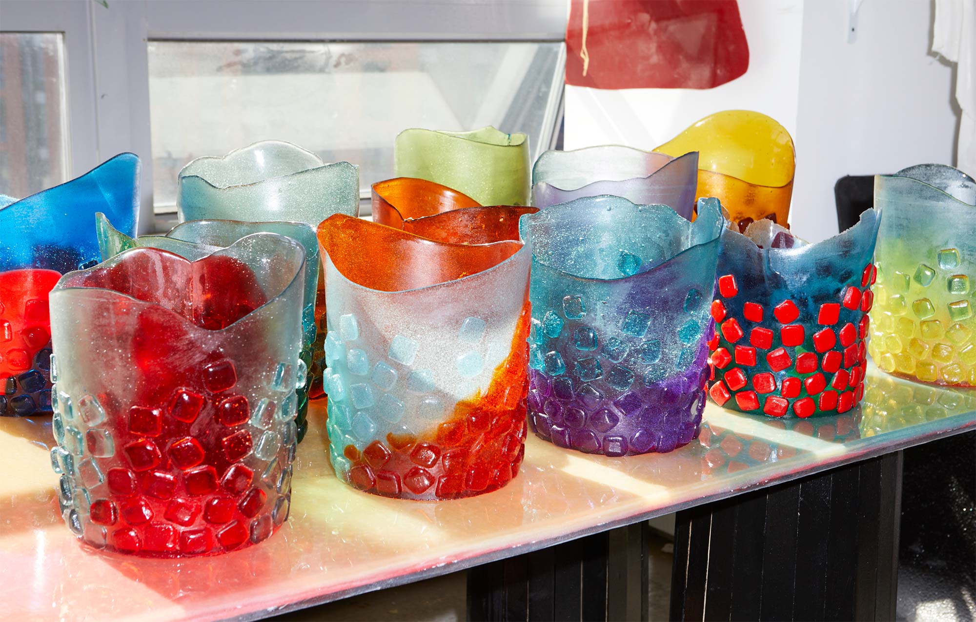 Assortment Of Colorful, Textured Ice Buckets